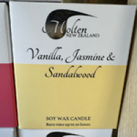 Candle - Vanilla, Jasmine  
and Sandalwood Candle. Perfect add on