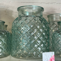 Blue glass vase - Blue glass vase ready to be filled