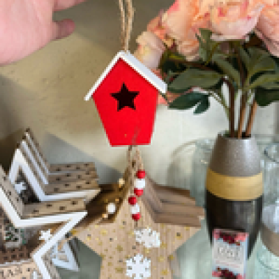 Bird House - Add a wee extra to your flowers with this cute keepsake bird house. 25cm long