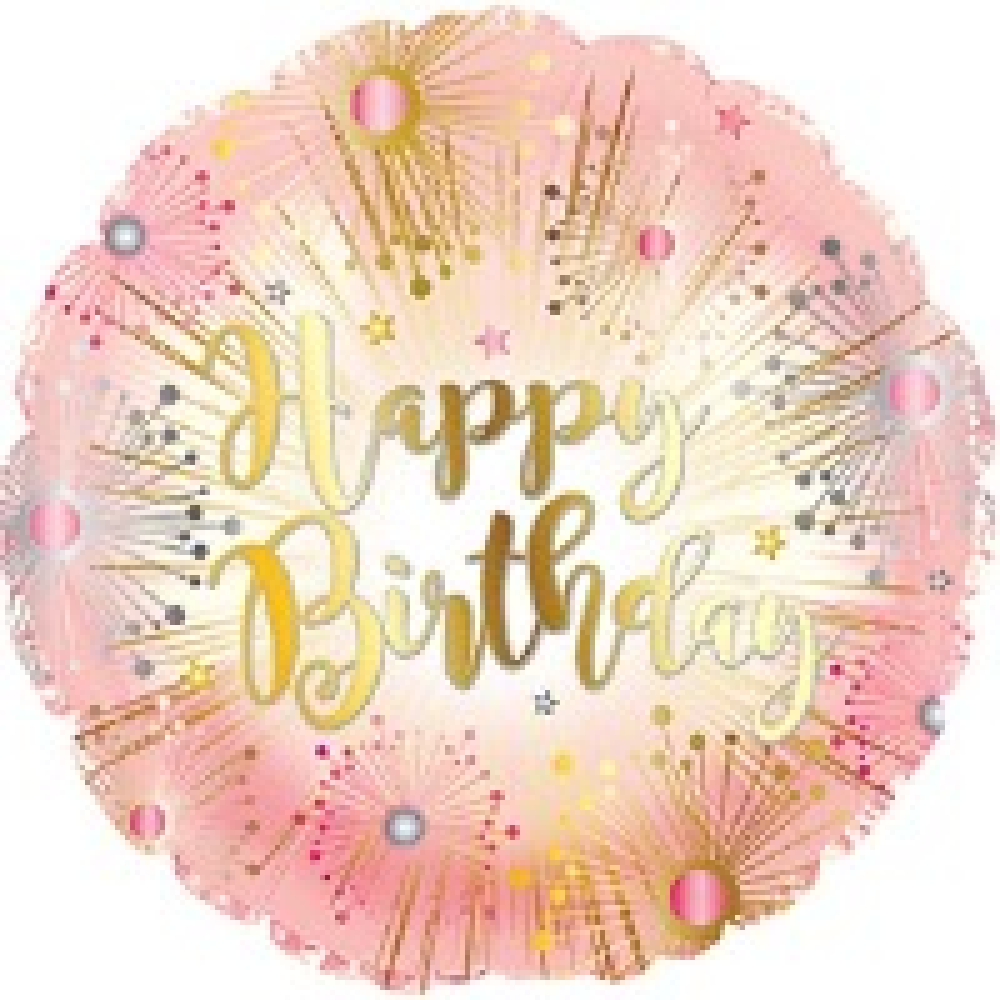 Happy Birthday Balloon Rose Gold