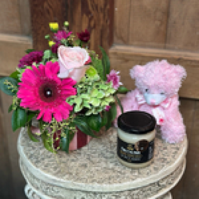 Mumma Bear - A lovely gift with Flowers in a keepsake mug, Teddy bear and Southland honey