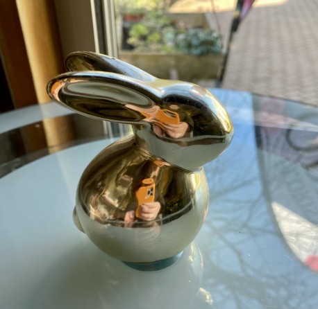Gold Ceramic Bunny